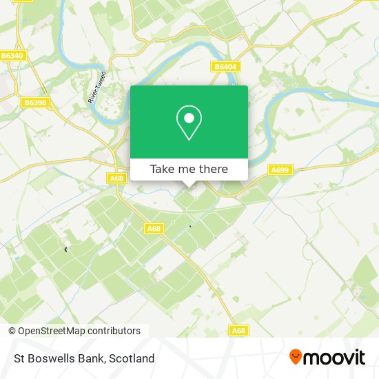 St Boswells Bank map