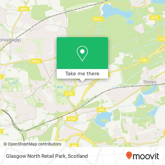 Glasgow North Retail Park map