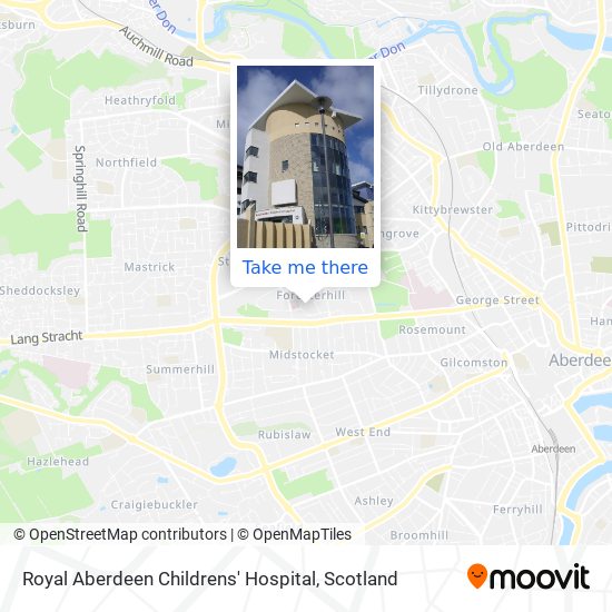 Royal Aberdeen Childrens' Hospital map