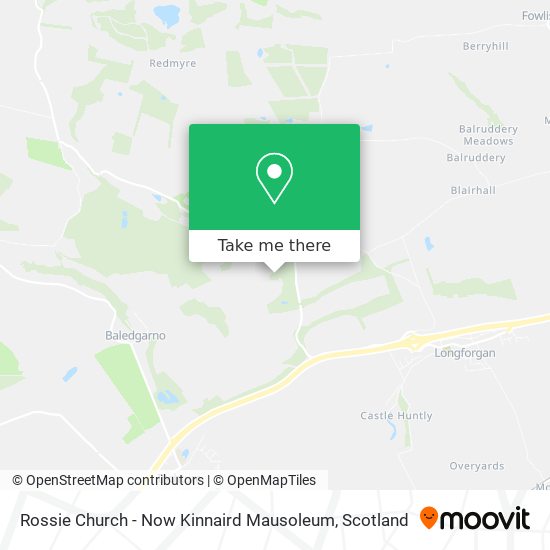 Rossie Church - Now Kinnaird Mausoleum map