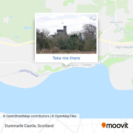 Dunimarle Castle map