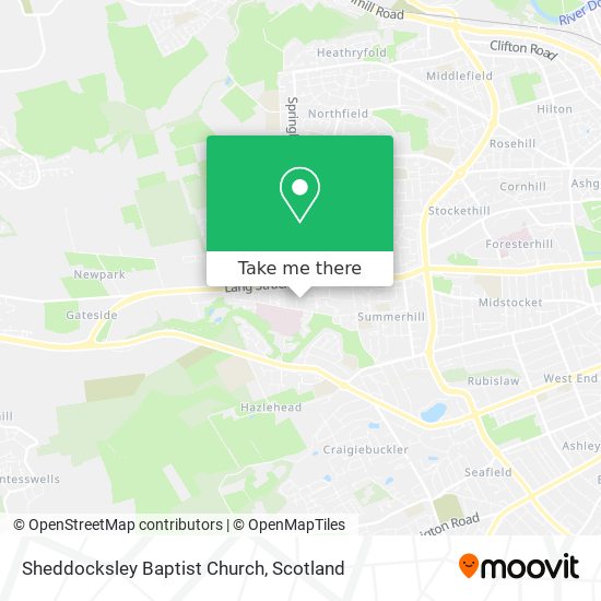 Sheddocksley Baptist Church map