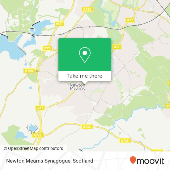 Newton Mearns Synagogue map