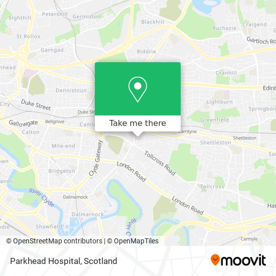 Parkhead Hospital map