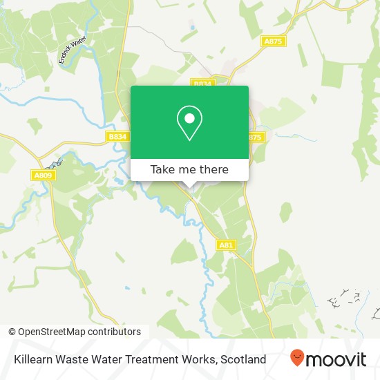 Killearn Waste Water Treatment Works map
