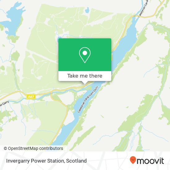 Invergarry Power Station map
