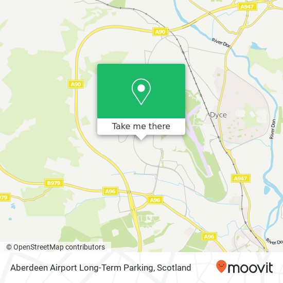 Aberdeen Airport Long-Term Parking map