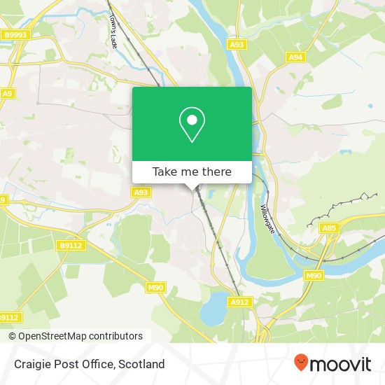 Craigie Post Office map