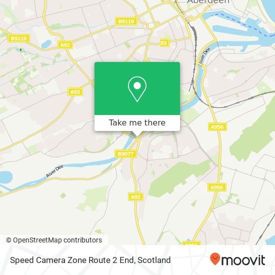 Speed Camera Zone Route 2 End map