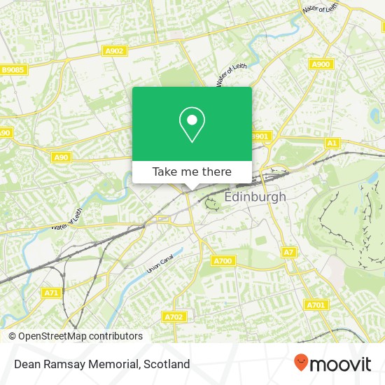 Dean Ramsay Memorial map