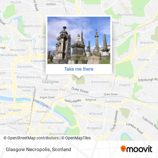 Glasgow Necropolis map