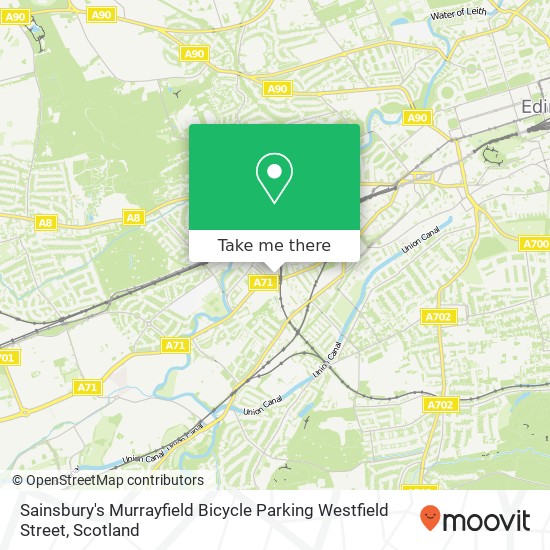 Sainsbury's Murrayfield Bicycle Parking Westfield Street map