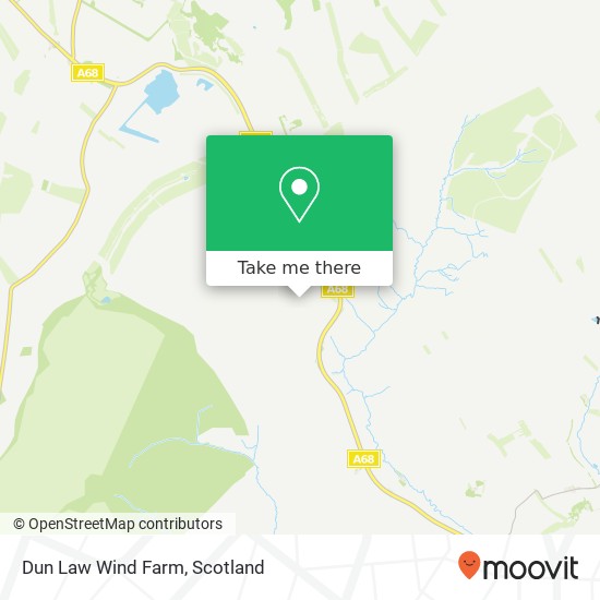 Dun Law Wind Farm map