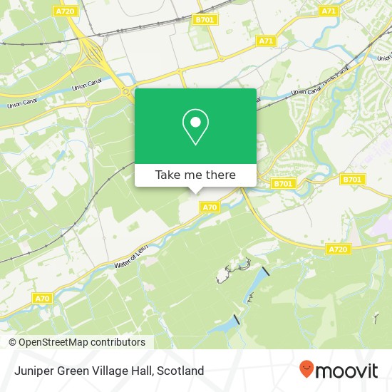 Juniper Green Village Hall map