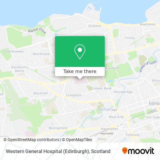 Western General Hospital (Edinburgh) map