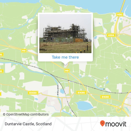 Duntarvie Castle map