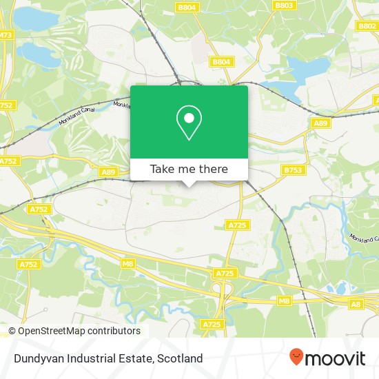 Dundyvan Industrial Estate map