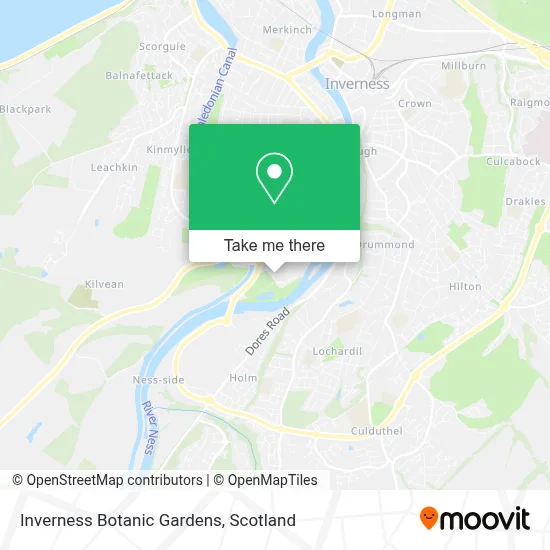 Inverness Botanic Gardens map