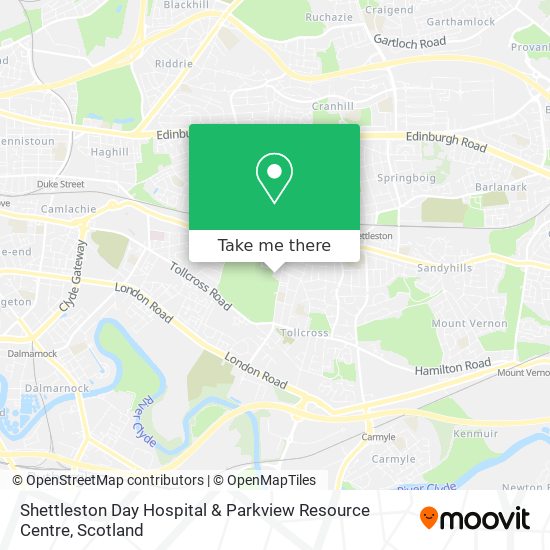 Shettleston Day Hospital & Parkview Resource Centre map