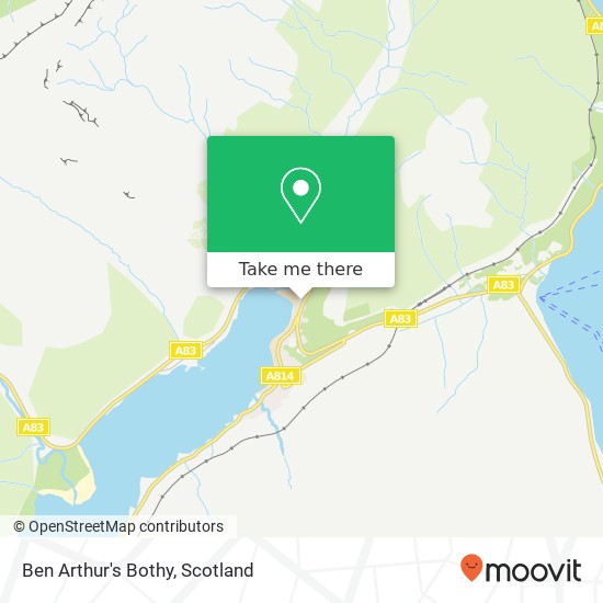 Ben Arthur's Bothy map