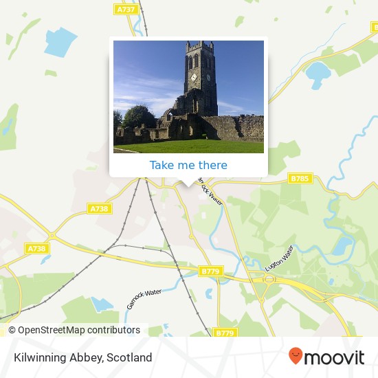 Kilwinning Abbey map