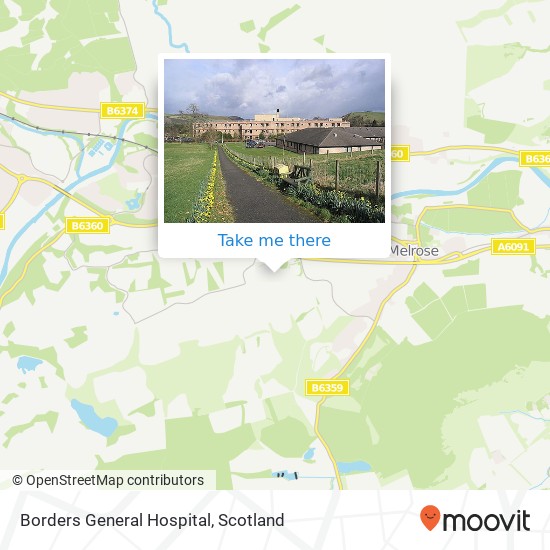 Borders General Hospital map