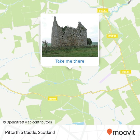 Pittarthie Castle map