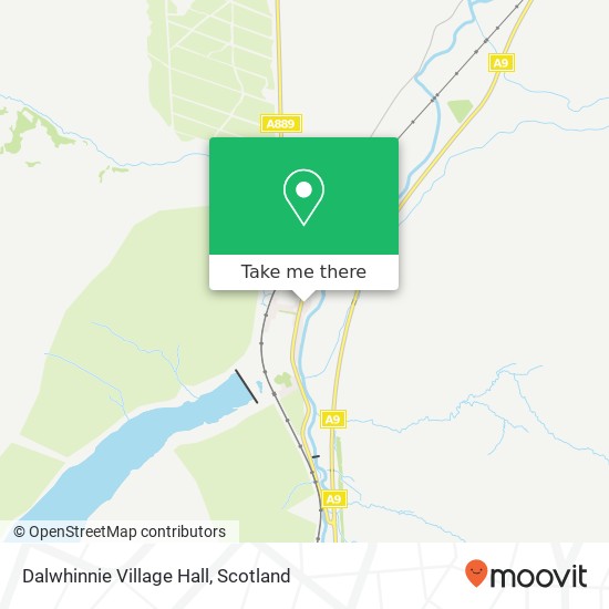 Dalwhinnie Village Hall map