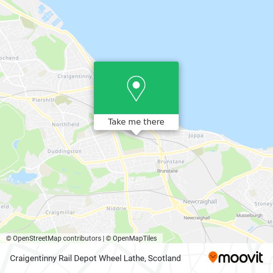 Craigentinny Rail Depot Wheel Lathe map