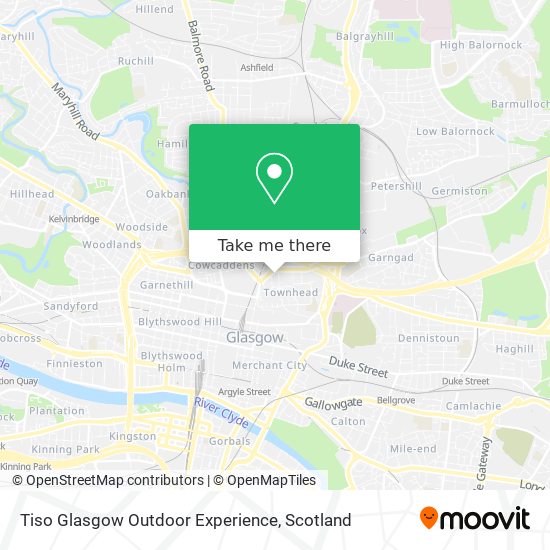Tiso Glasgow Outdoor Experience map