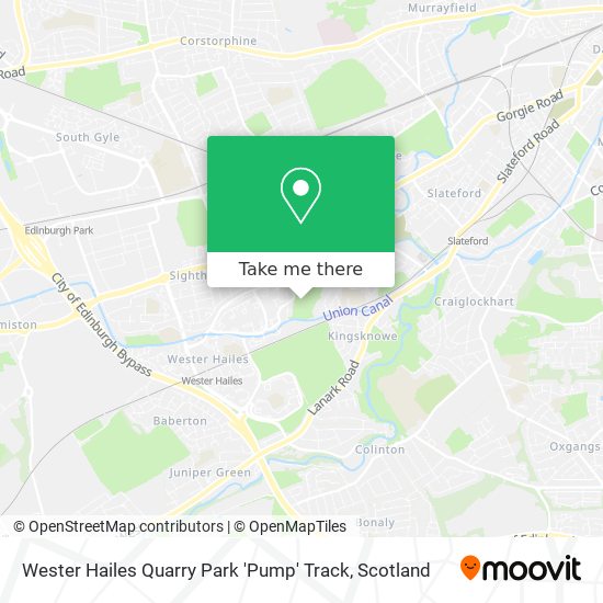 Wester Hailes Quarry Park 'Pump' Track map
