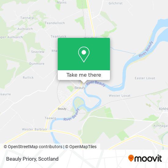 Beauly Priory map