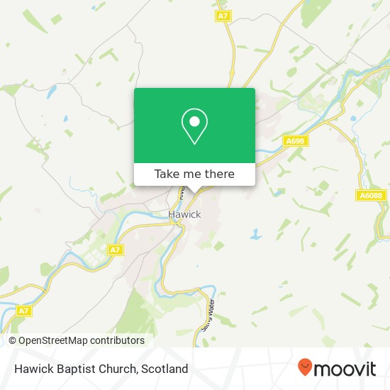 Hawick Baptist Church map