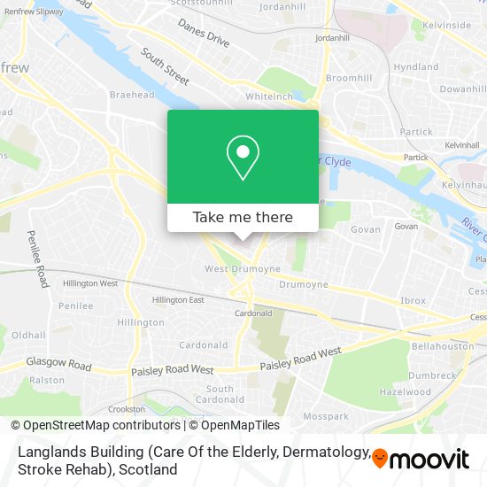 Langlands Building (Care Of the Elderly, Dermatology, Stroke Rehab) map