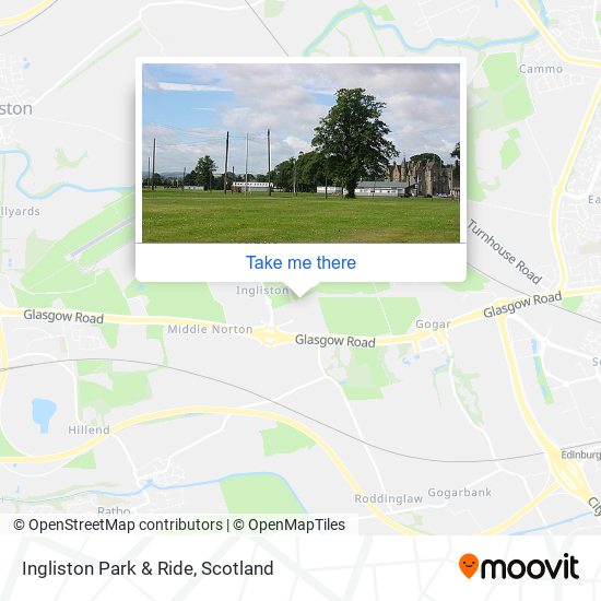 Ingliston Park & Ride map