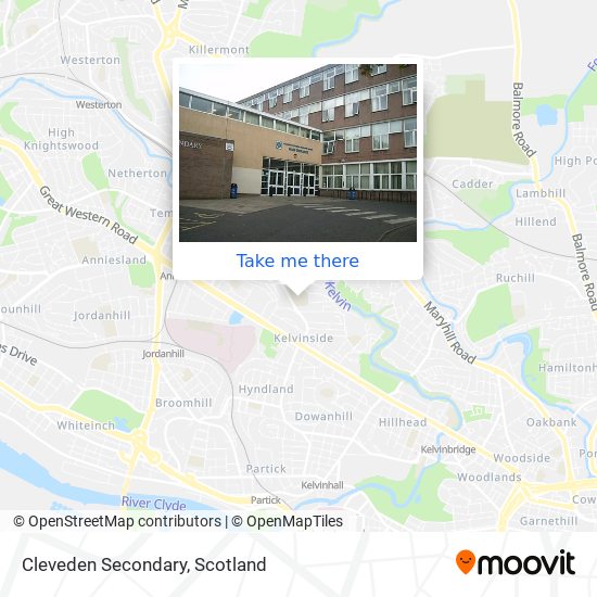 Cleveden Secondary map