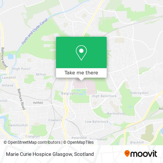 Marie Curie Hospice Glasgow map