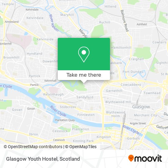 Glasgow Youth Hostel map