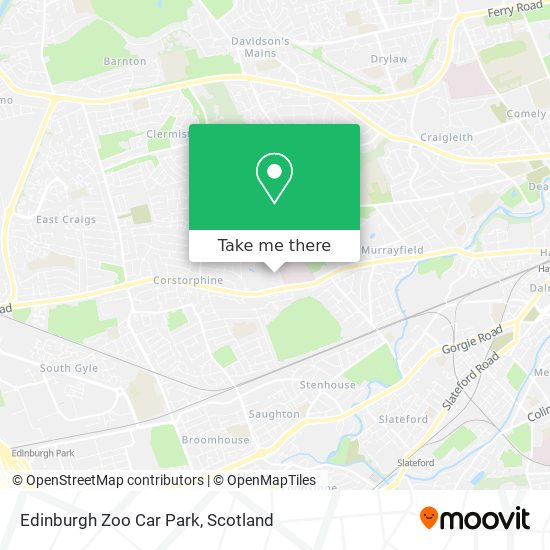 Edinburgh Zoo Car Park map