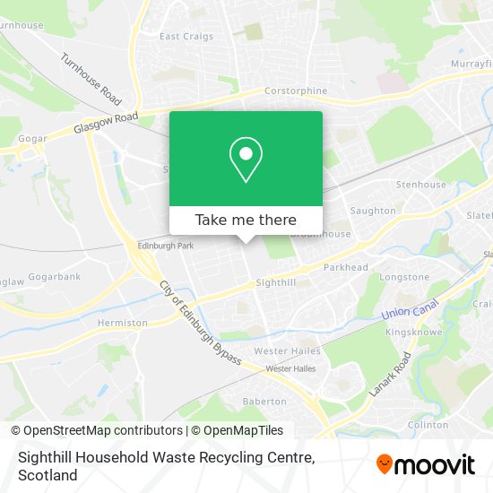 Sighthill Household Waste Recycling Centre map
