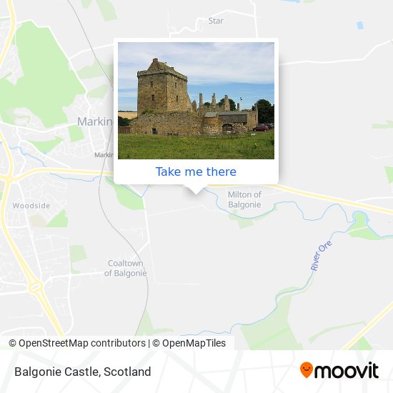 Balgonie Castle map