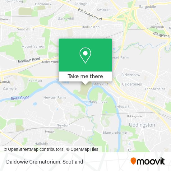 Daldowie Crematorium map