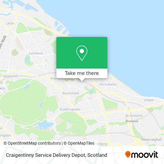 Craigentinny Service Delivery Depot map