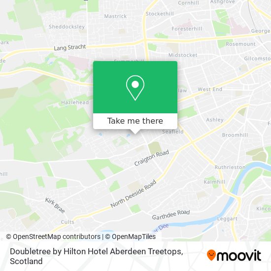 Doubletree by Hilton Hotel Aberdeen Treetops map