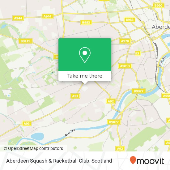 Aberdeen Squash & Racketball Club map