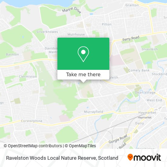 Ravelston Woods Local Nature Reserve map