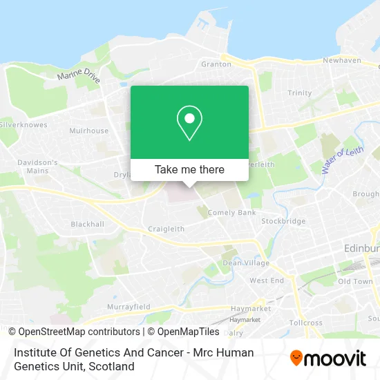 Institute Of Genetics And Cancer - Mrc Human Genetics Unit map