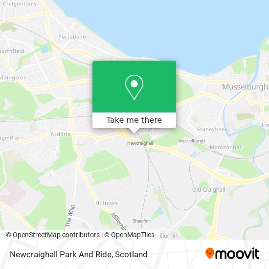 Newcraighall Park And Ride map