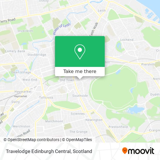 Travelodge Edinburgh Central map
