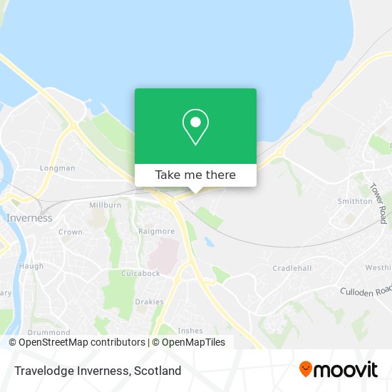 Travelodge Inverness map
